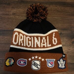 NHL Original 6 Knit Pom Pom Beanie